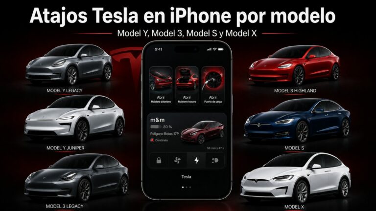 Atajos de Tesla en iPhone: guía e iconos por modelo