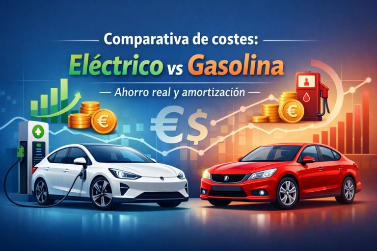 Calculadora coche eléctrico vs gasolina: coste real, ahorro y amortización